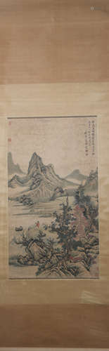 Ming dynasty Lan ying's landscape painting