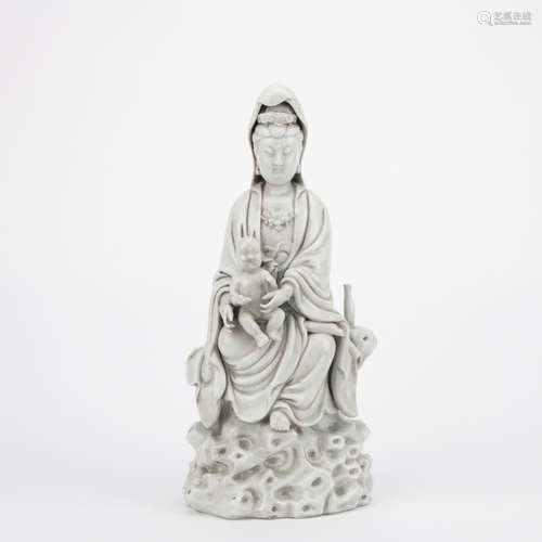 Song dynasty Dehua kiln statue of Children-Sending Guanyin