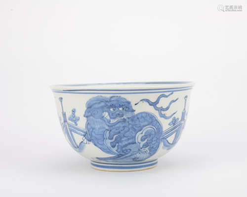 Qing dynasty blue and white bowl