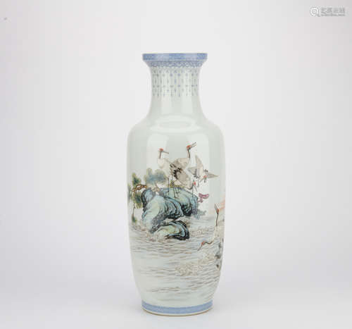 Qing dynasty famille rose bottle