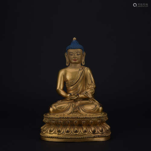 Ming dynasty gilt bronze statue of amitabha