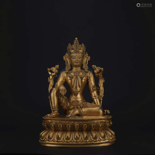 Ming dynasty gilt bronze statue of Avalokiteshvara