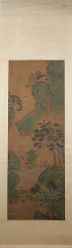 Song dynasty Zhao boju's landscape painting