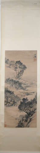 Ming dynasty Wu wei's landscape painting