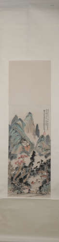 Qing dynasty Qian shoutie's landscape painting