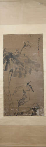 Ming dynasty Zhu da's flower and bird painting