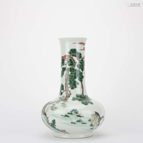 Qing dynasty multicolored bottle