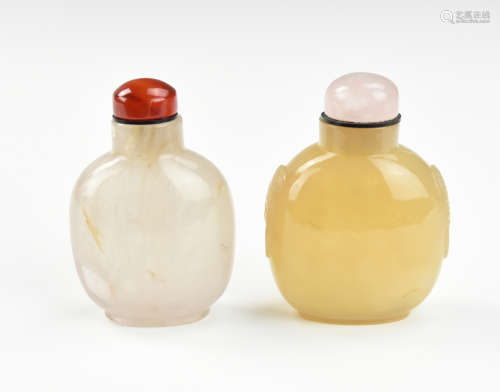 Two Chinese Agate Snuff Bottles