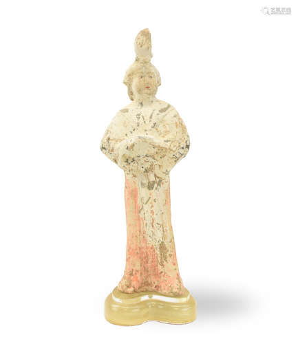 Chinese Pottery Lady Figure, Tang Dynasty