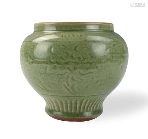 Chinese Longquan Celadon Jar ,Ming Dynasty