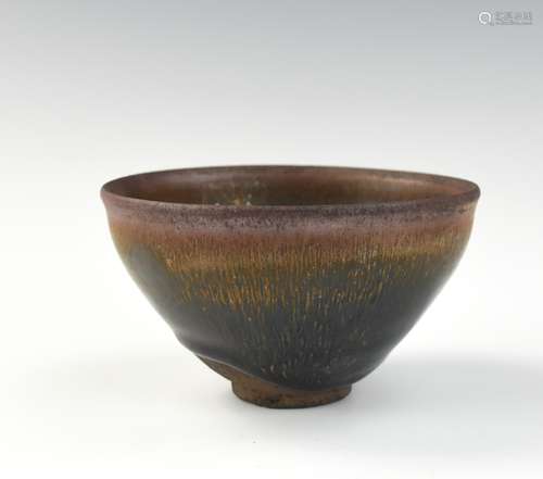 Chinese Jian Ware Hare`s Fur Tea Bowl,Song Dynasty