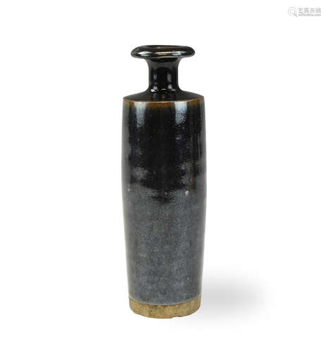 Chinese Black Glazed Mei Vase ,Yuan Dynasty