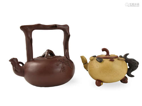 Two Chinese YIxing Zisha Teapots