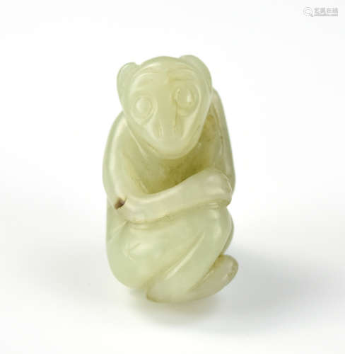 Chinese Jade Pendant of Monkey Figure