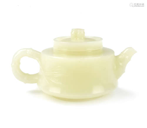 Chinese Mini White Jade Teapot