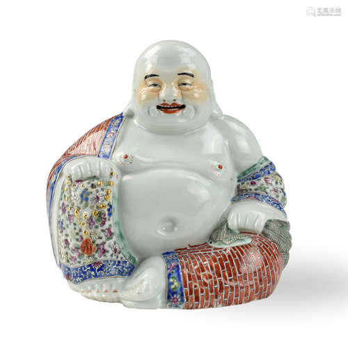 Large Chinese Famille Rose Figure of Buddha, ROC P