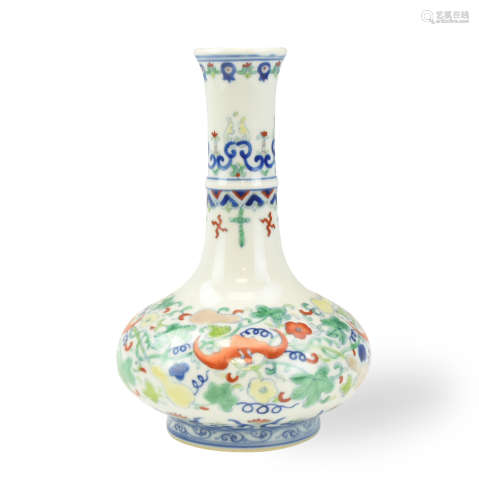 Chinese Doucai Glazed Vase, 20th C.