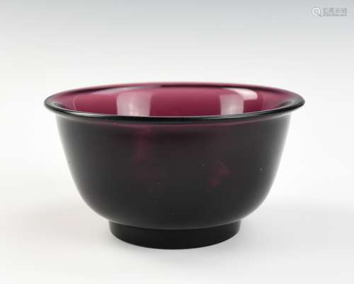 Chinese Purple Peking Glass Bowl