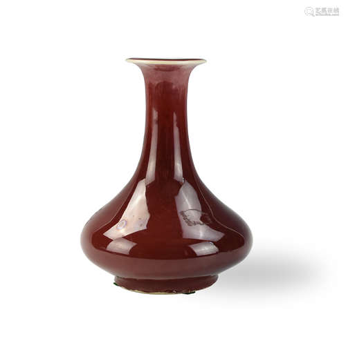 Chinese Red Glazed Yuhuc*** Vase, 20th C.