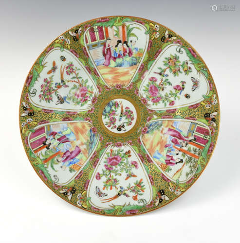 Chinese Canton Glazed Charger, 19th C.