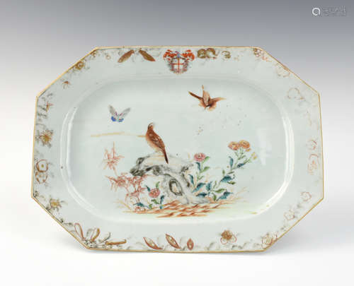 Chinese Export Grisaille & Gilt Plate, 18th C.