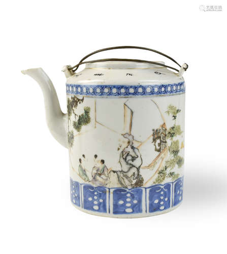 Chinese Famille Rose Teapot and Cover ,19th C.