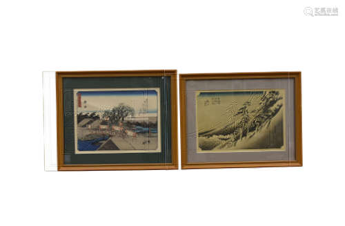 Two Japanese Woodblock Painting