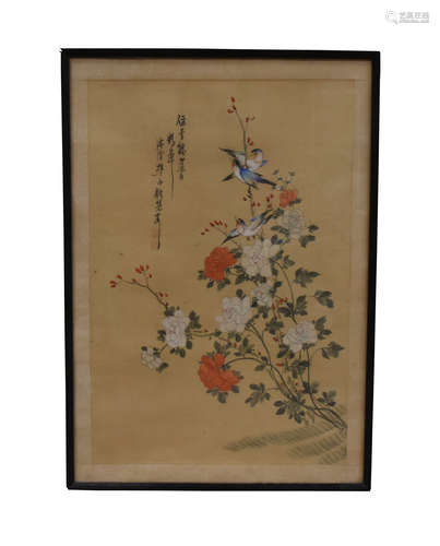 Chinese Painting of Flowers & Birds,By Qian Huian