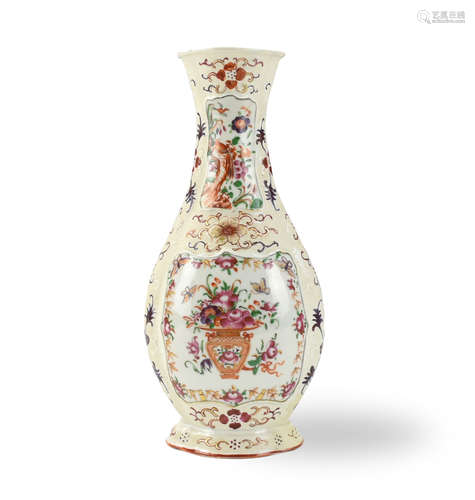 Chinese Export Canton Glazed Vase ,18th C.