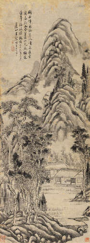1720～1797 王宸  1791年作 山居图  镜片  水墨纸本