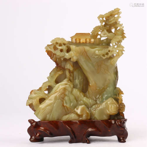 The carved ornaments of Hetian jade carving in Qianlong of Qing Dynasty