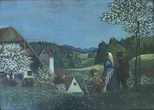 Hermann Ritter, Bauernfamilie auf dem Weg zum Dorf