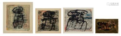 Van Hecke W., four untitled works, dated 1957, 196…