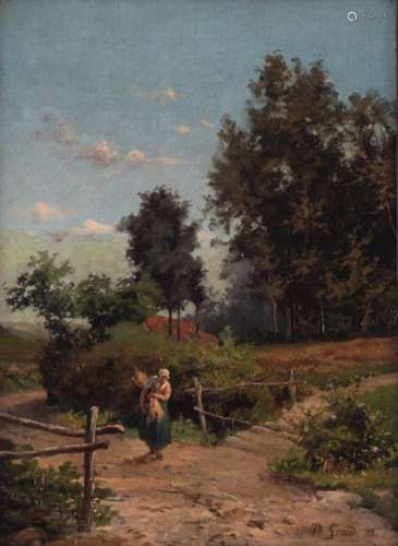 Gérard Th., a pastoral scene, dated (18)78, oil on…