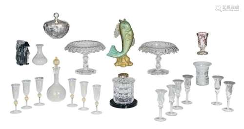 An interesting lot of glass and crystal ****s cons…