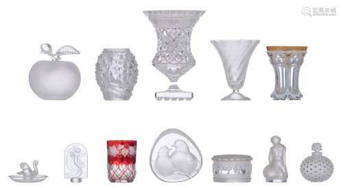 A collection of Lalique glassware, consisting of a…