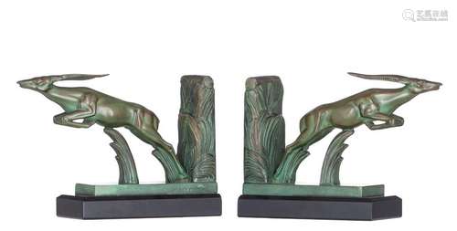 Le Verrier M., a fine pair of Art Déco bookends, s…