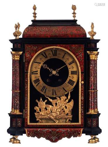 A Louis XIV style Boulle work mantle clock with gi…