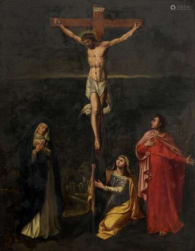 No visible signature, the crucifixion, 17thC, oil …