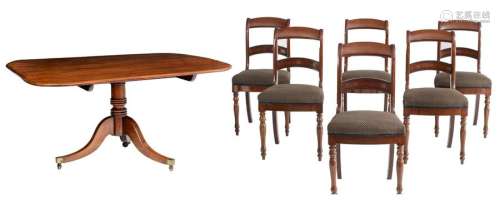A fine maho***y Regency period tilt top table, H 7…