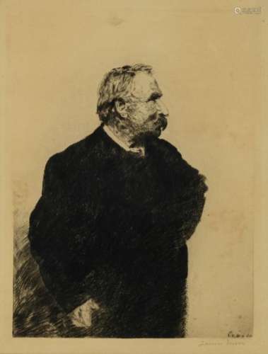 Ensor J., the portrait of Ernest Rousseau, dated 1…
