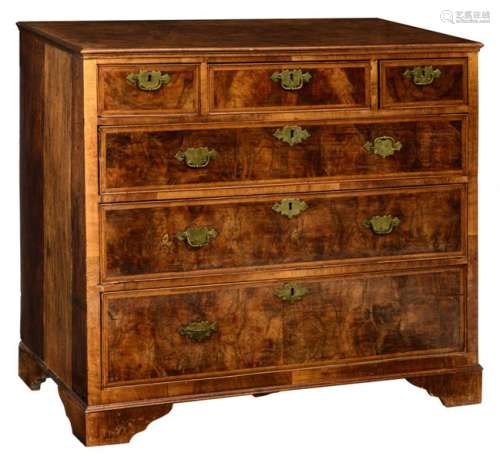 An 18thC early Georgian oak and burr walnut veneer…