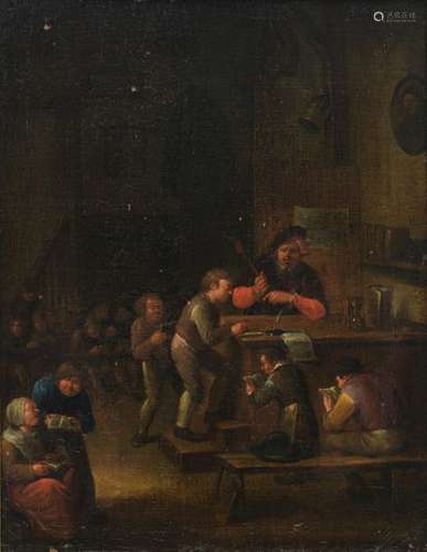 No visible signature, the jolly class, 18thC, oil …