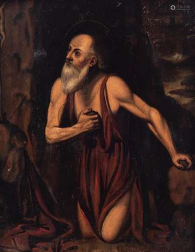 No visible signature, Saint Jerome, 17thC, oil on …