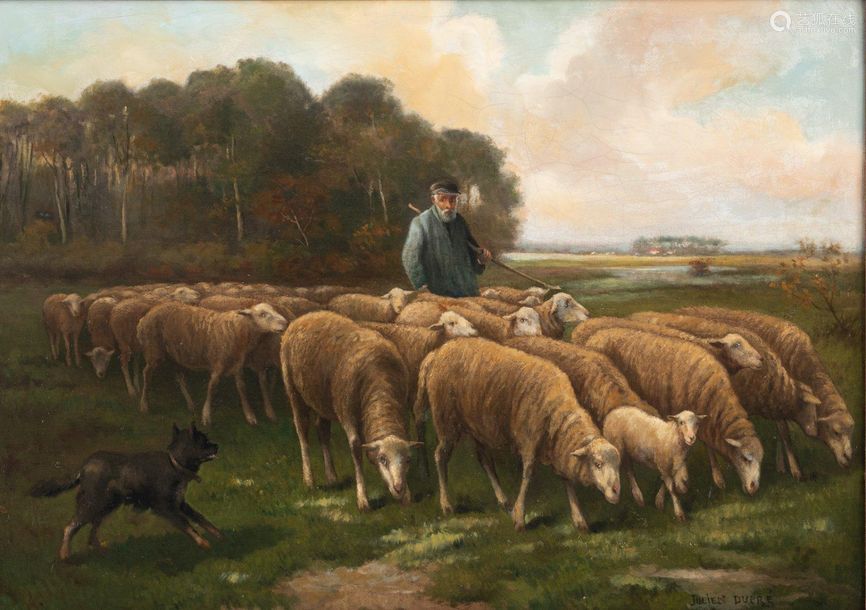 dupréjashepherdandhisflockofsheepoilo