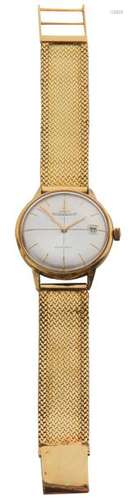 An 18ct gold man's wristwatch 'Jaeger Lecoultre Au…