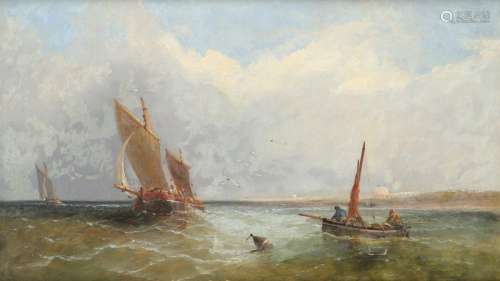 James Edwin Meadows (1828 1888). Fishermen setting…