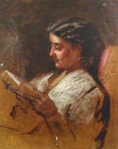 Circle of John Phillip. Portrait of a girl reading…