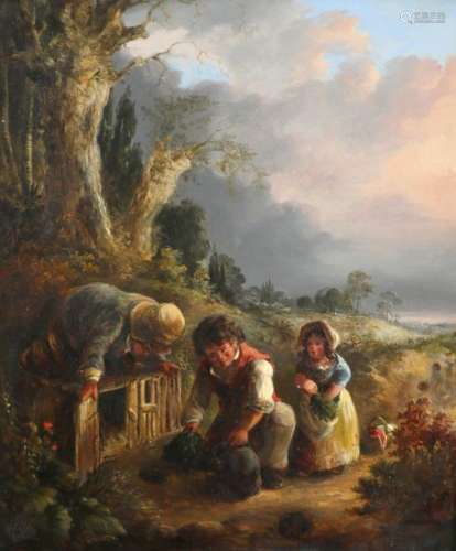 James Bateman (1814 1849). The young rabbit catche…