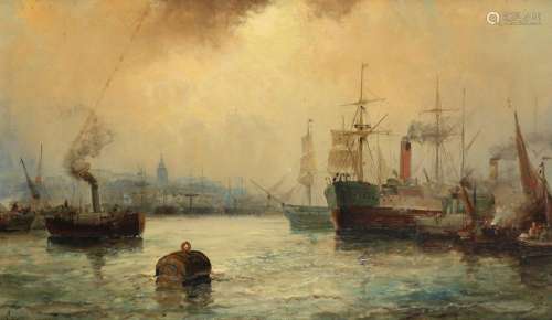 Hubert Thornley (act. 1858 1898). Shipping at Grav…